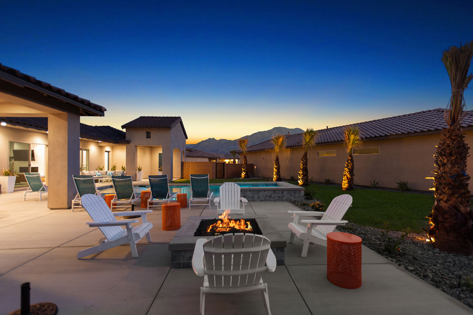 Gather around and tell your most memorable stories around the natural gas fire pit.