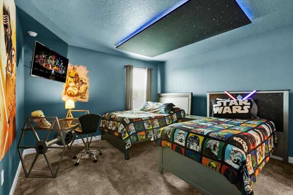 Twin/Double Bedroom 6 Upstairs
Attached Bathroom
Star Wars Theme