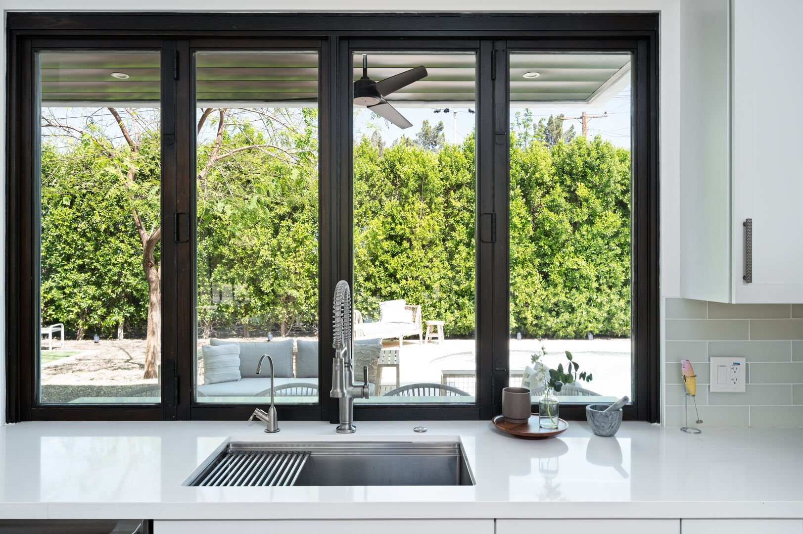 Let the natural air in by opening up the kitchen window!