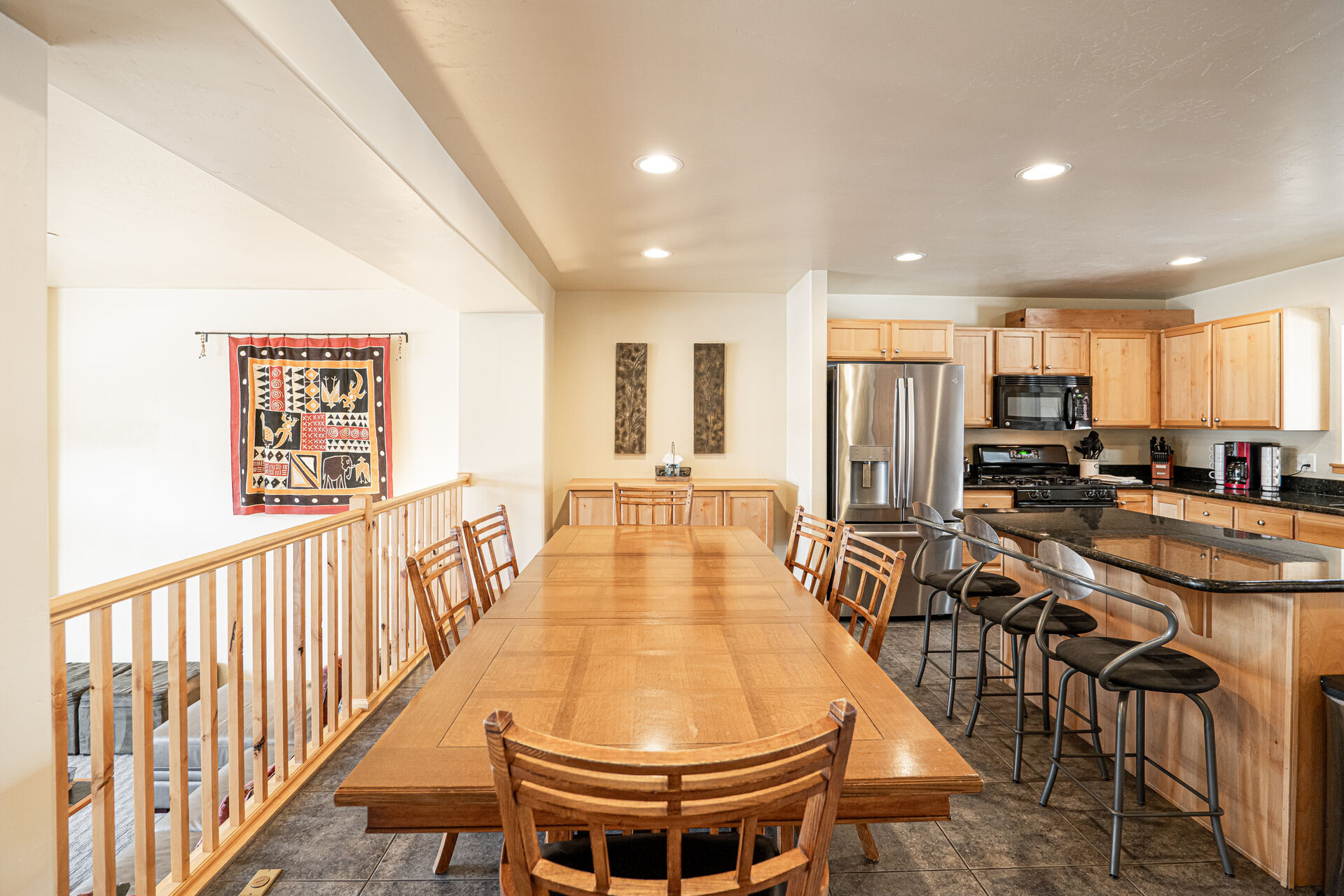 Dining Area and Kitchen Island Seating for Three