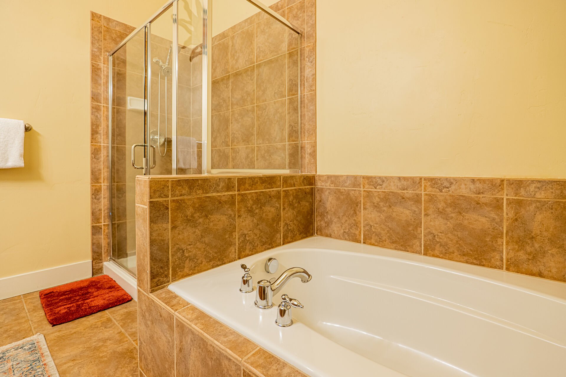 Master Bath with a Soaking Tub and Shower