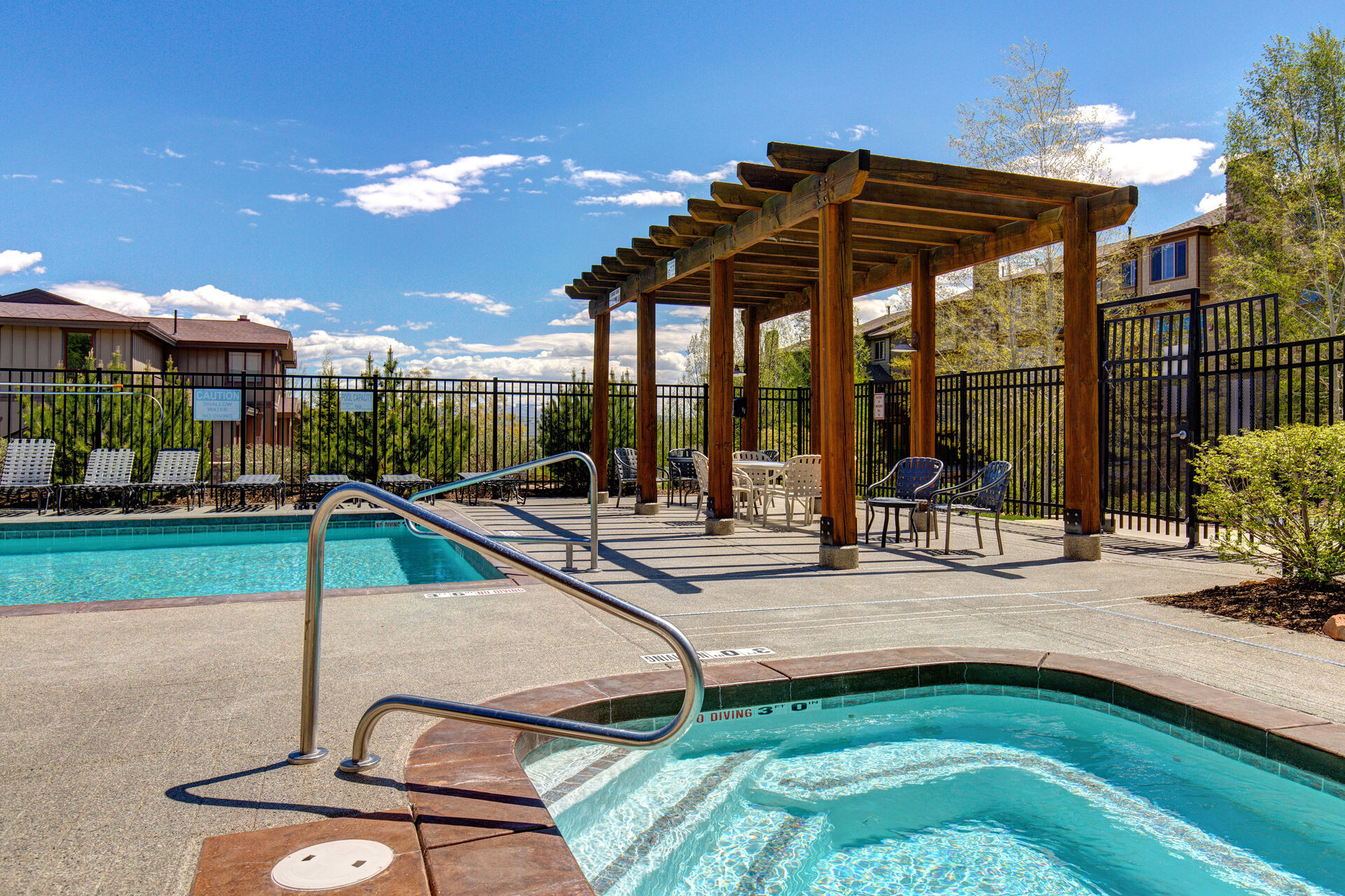 Community Clubhouse with Seasonal Pool and Year-round Communal Hot Tub