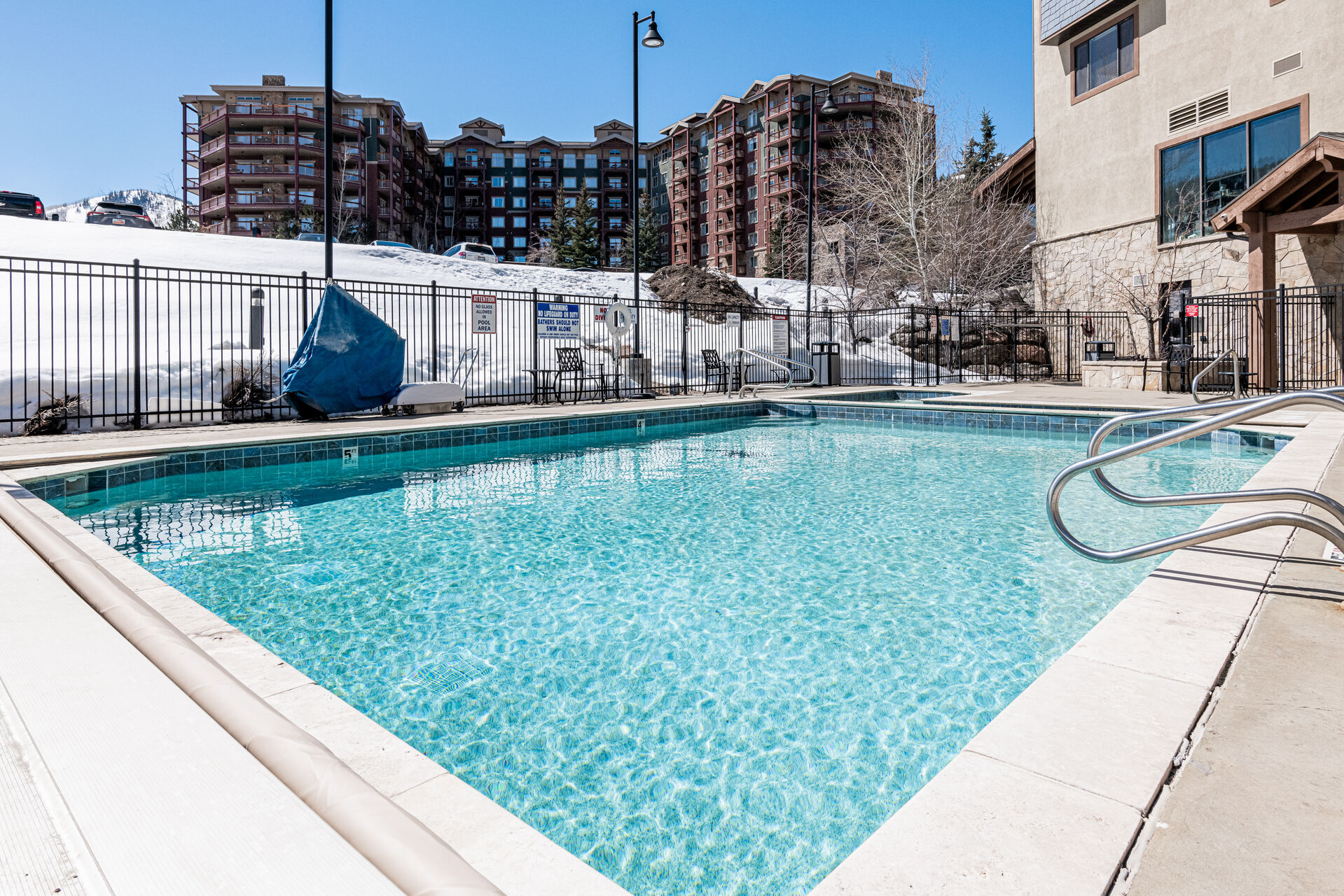 Heated community pool open year round
