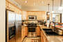 Fully equipped kitchen with stunning stone countertops