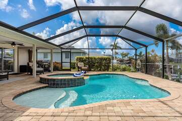 Cape Coral vacation rental with heated pool and spa