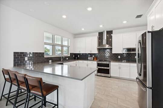Competely remodeled open kitchen