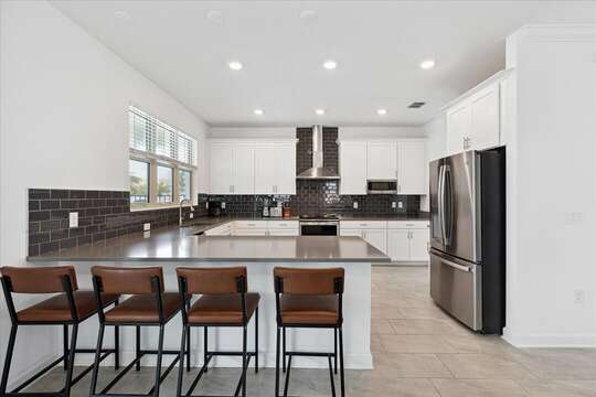 Modern open kitchen with every convenience