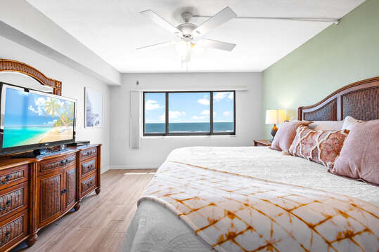 Master bedroom with oceanfront view!