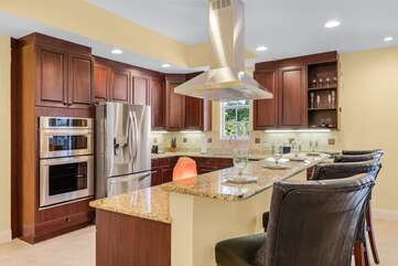 High end Staniless Steel appliances and granite counter tops