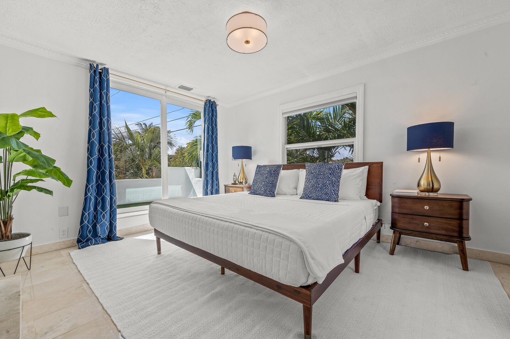 Our master retreat, where a king-sized bed and smart TV create the ultimate relaxation haven.