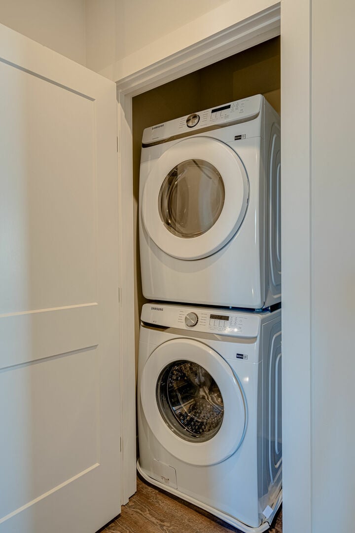 In unit washer and dryer available during your stay.