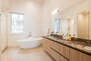 Grand Master Bath with Two Sinks, Soaking Tub and Heated Floor