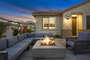 Gather around the natural gas fire pit and seating up to 8 guests.