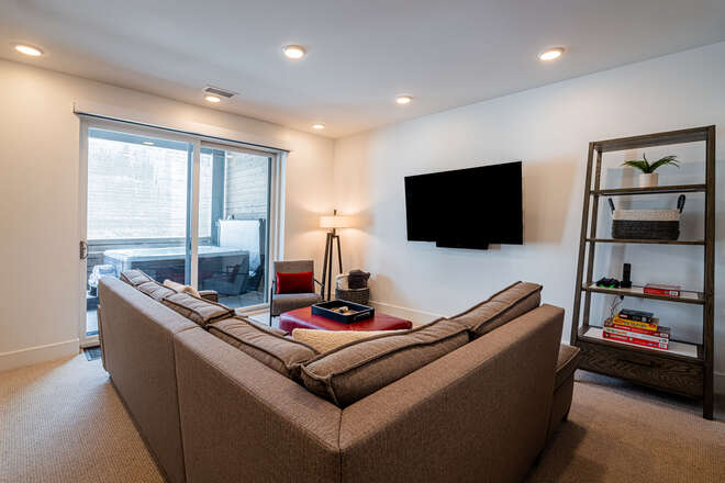 Lower Level Family Room with a Smart TV, Games and Xbox