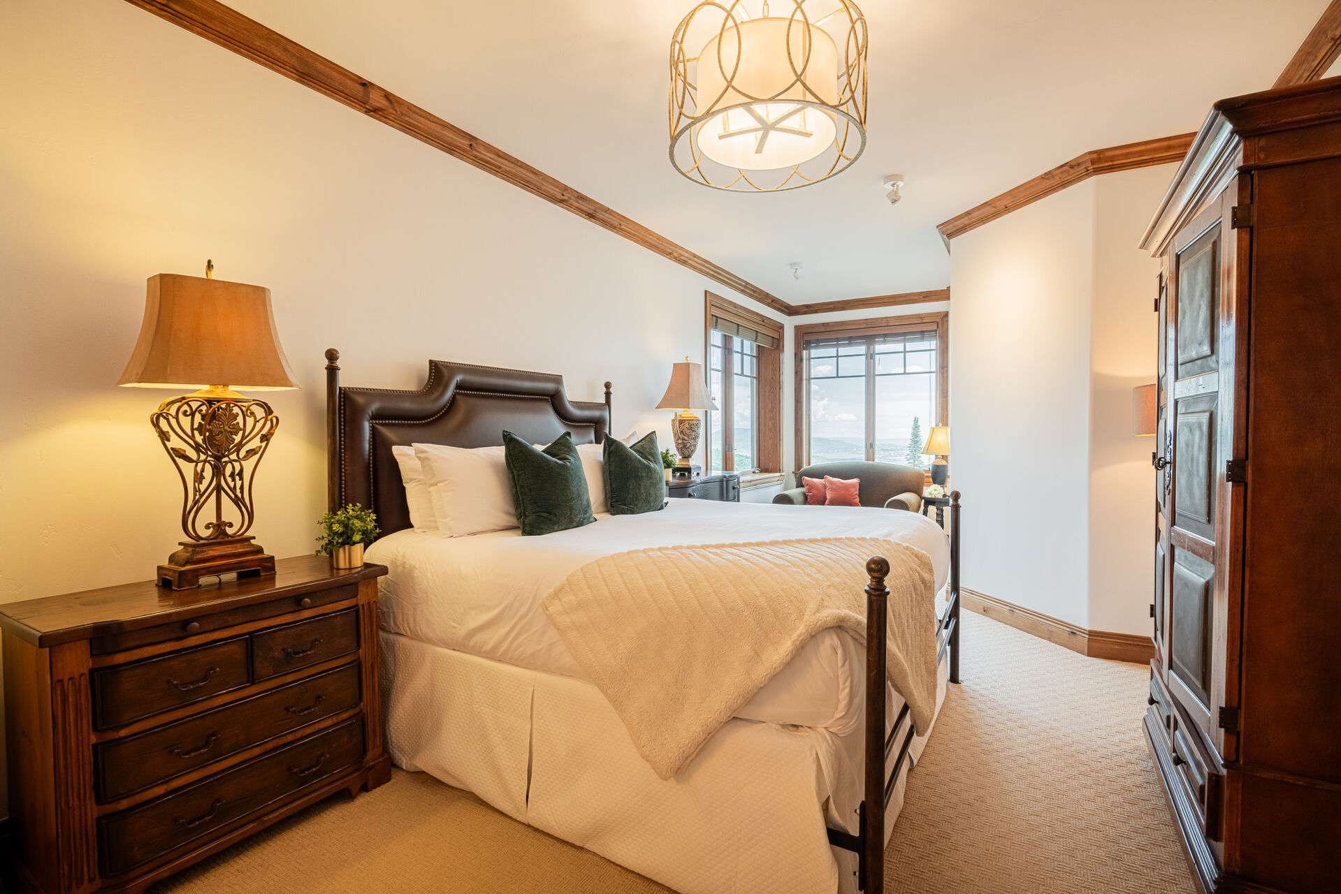 Master Bedroom 2 with king bed, TV with cable, and seating area