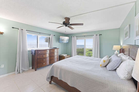 Master bedroom with ocean-front views!