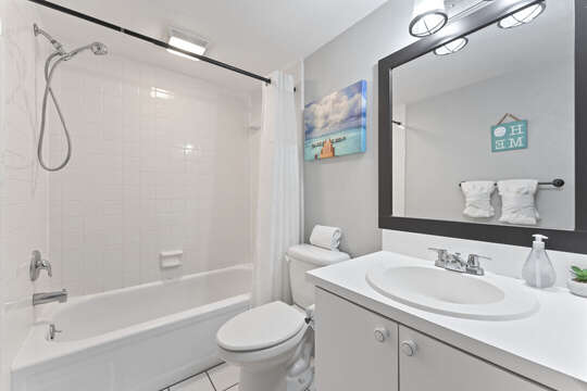 Guest bathroom with shower/tub combo