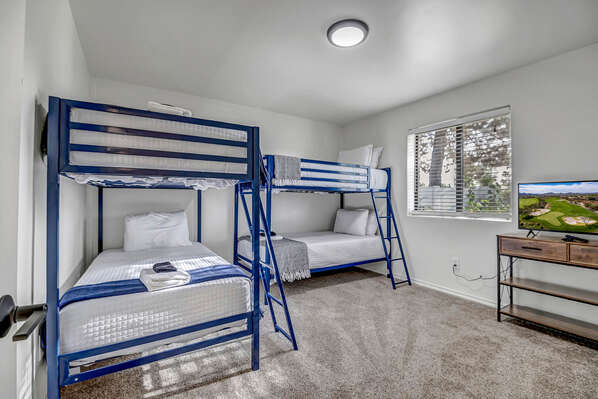 Bedroom Four with Two Twin over Twin Bunk Beds and 30