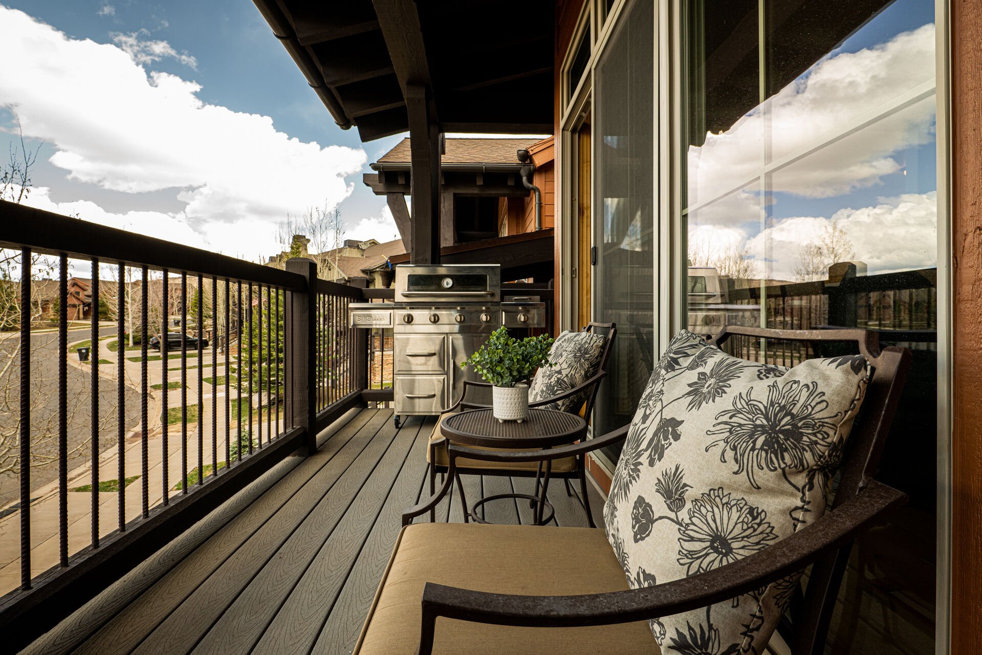 Main Level Deck with Patio Seating and BBQ