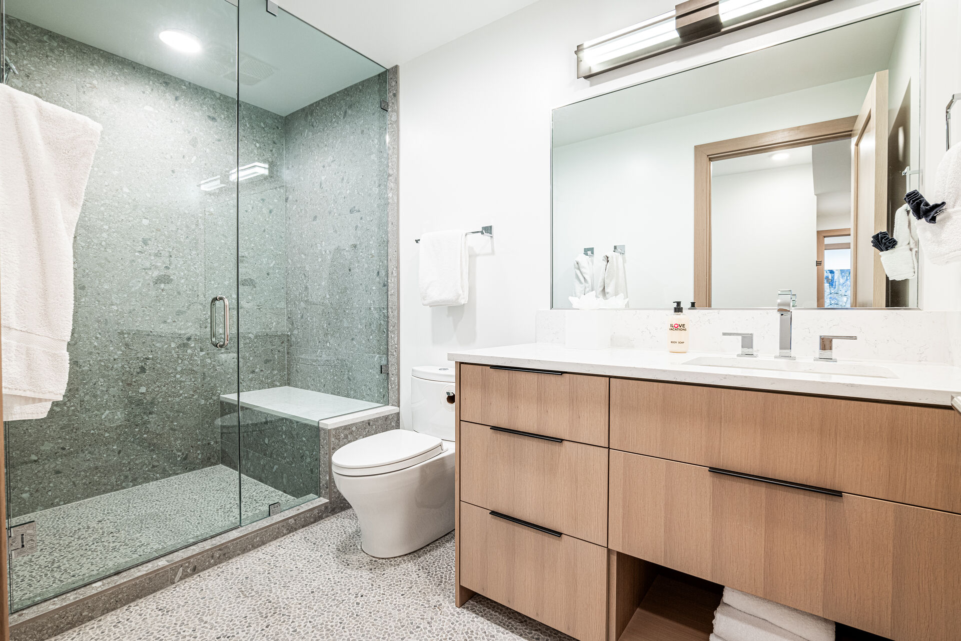 Bonus Room En suite bathroom with glass shower