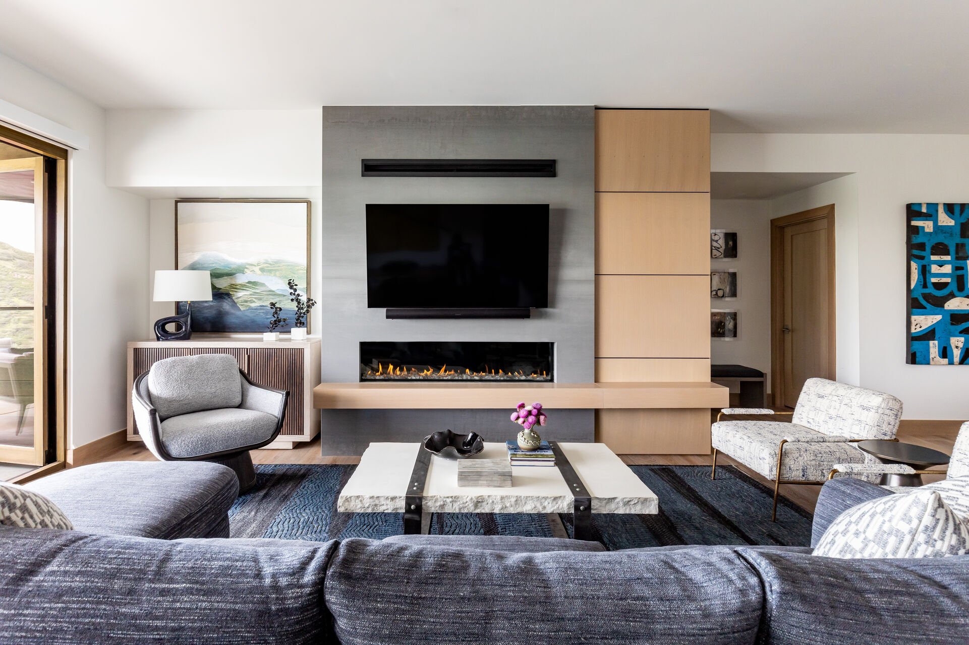 Cozy Space with a Smart TV with Sonos sound bar