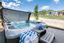 Enjoy incredible views of the slopes from the hot tub