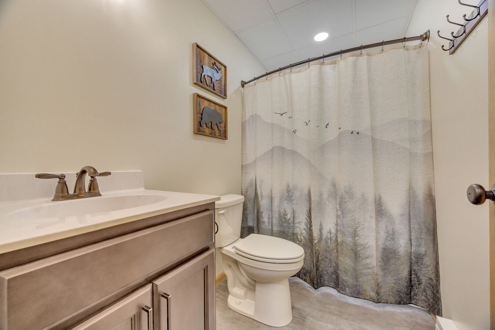 1st Floor Hall Bathroom with Shower/Tub Combo