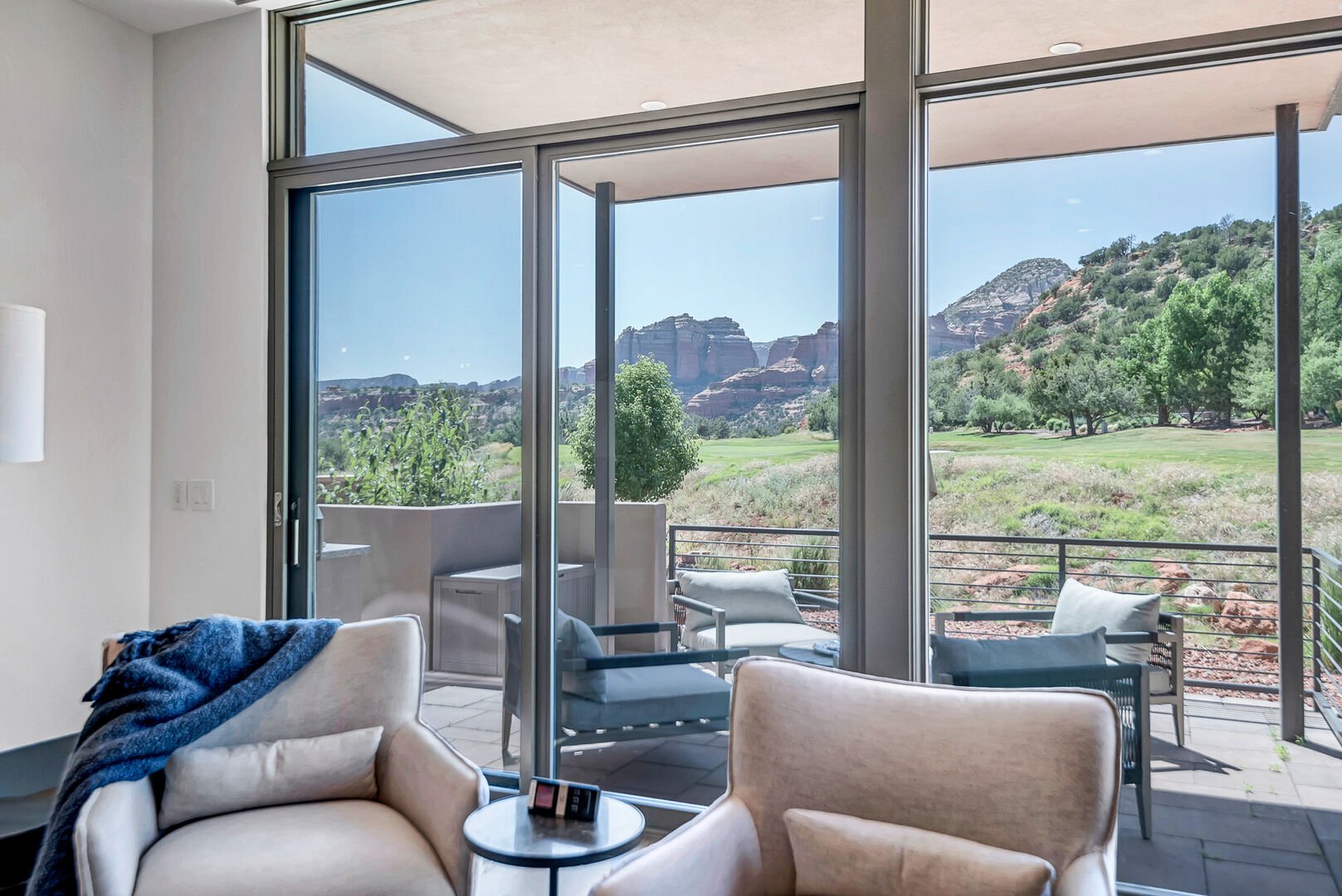 Golf Course and Red Rock Views From the Living Room