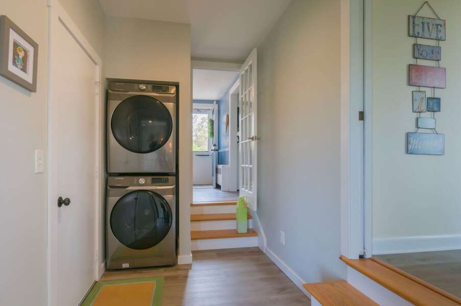 Washer and dryer available to guests.