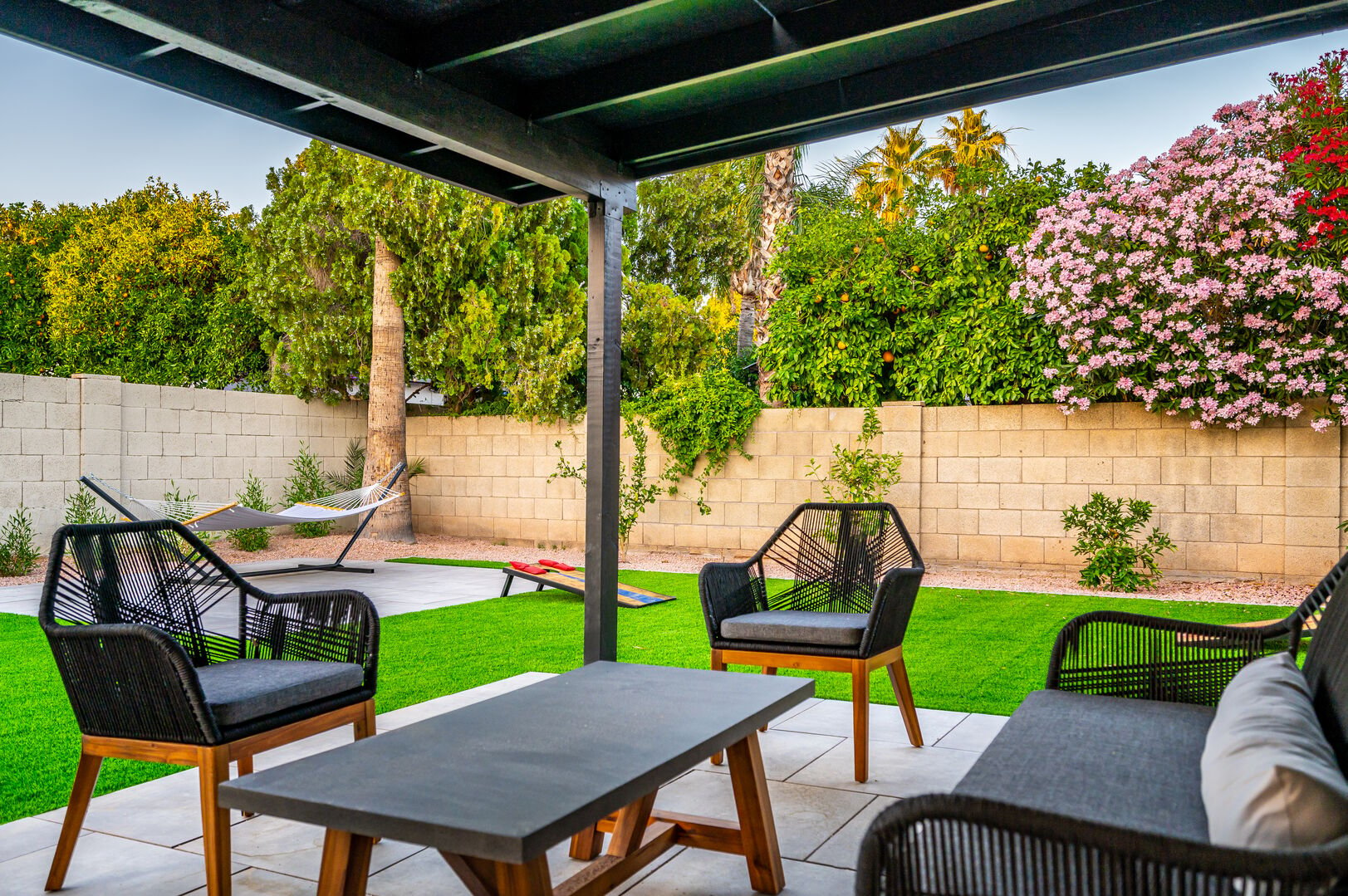 Sit and relax with the outdoor living areas.