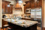 Fully equipped kitchen with granite counter top island