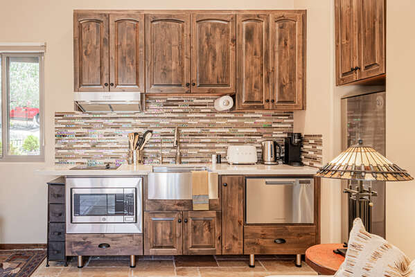 Full Equipped Kitchen Area in Casita