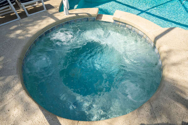 Bubbling spa can be heated with the pool or without! This is an extra charge but well worth the additional enjoyment!