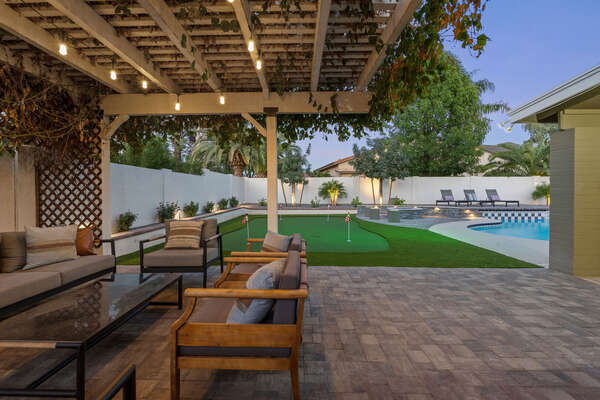 Tranquil and Cozy Outdoor Seating Area