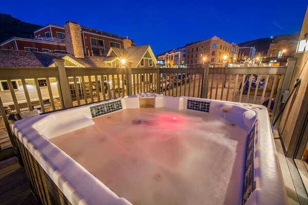 Private Hot Tub Overlooking Main Street, Park City.