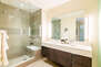 Master bath 3 large tile/glass shower with bench