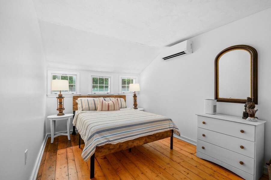 Bedroom #2 with Queen sized bed and earthy tones - 158 Riverside Drive West Harwich - Fleetwing - NEVR