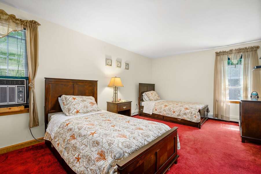 Upper level Bedroom Three with two Twin sized beds - 20 Victoria Lane Dennis - 5 O'Clock Somewhere - NEVR
