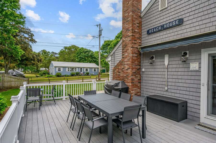 Spend your evenings on  the deck, dining or drinking - 40 Willow Street West Harwich - Waves on Willow - NEVR