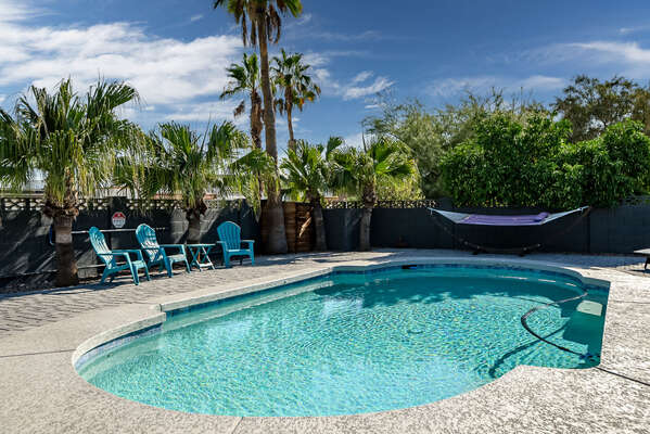 Take a Dip in the Private Pool or Relax in the Hammock!