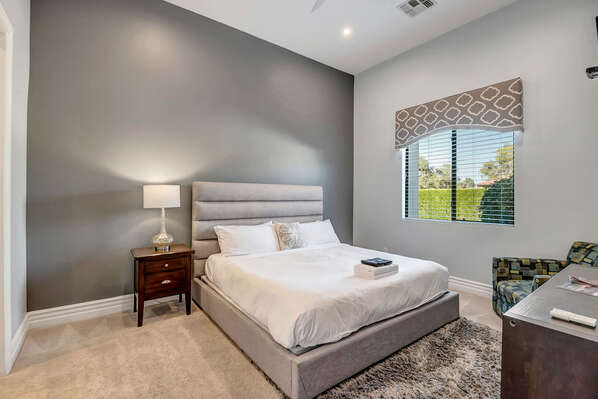 Bedroom Four with King Bed, Smart TV and En Suite Bathroom
