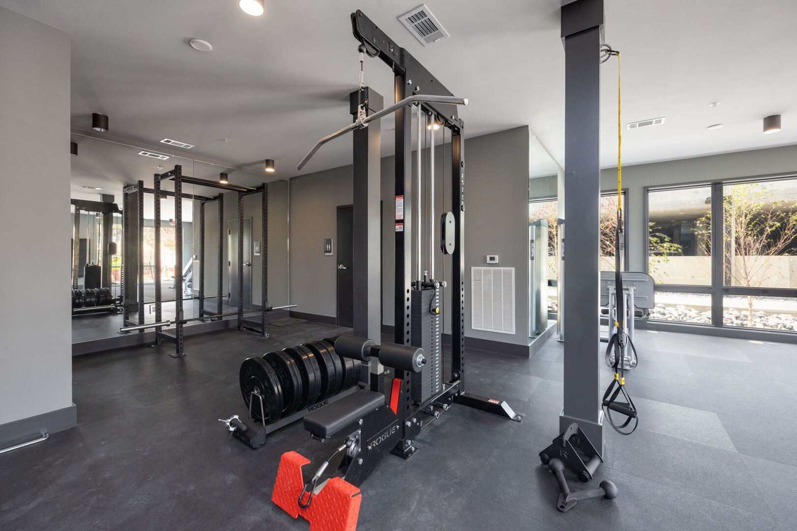 Communal Area: Gym offering a wide range of workout equipment, and a Smart TV.
