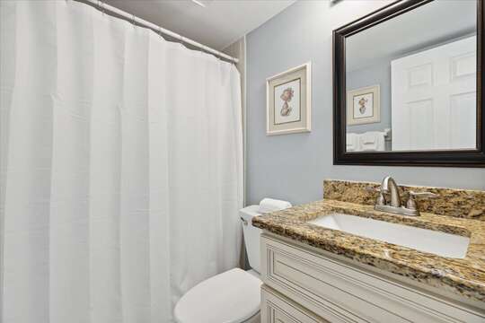 Master bathroom with shower/tub combo