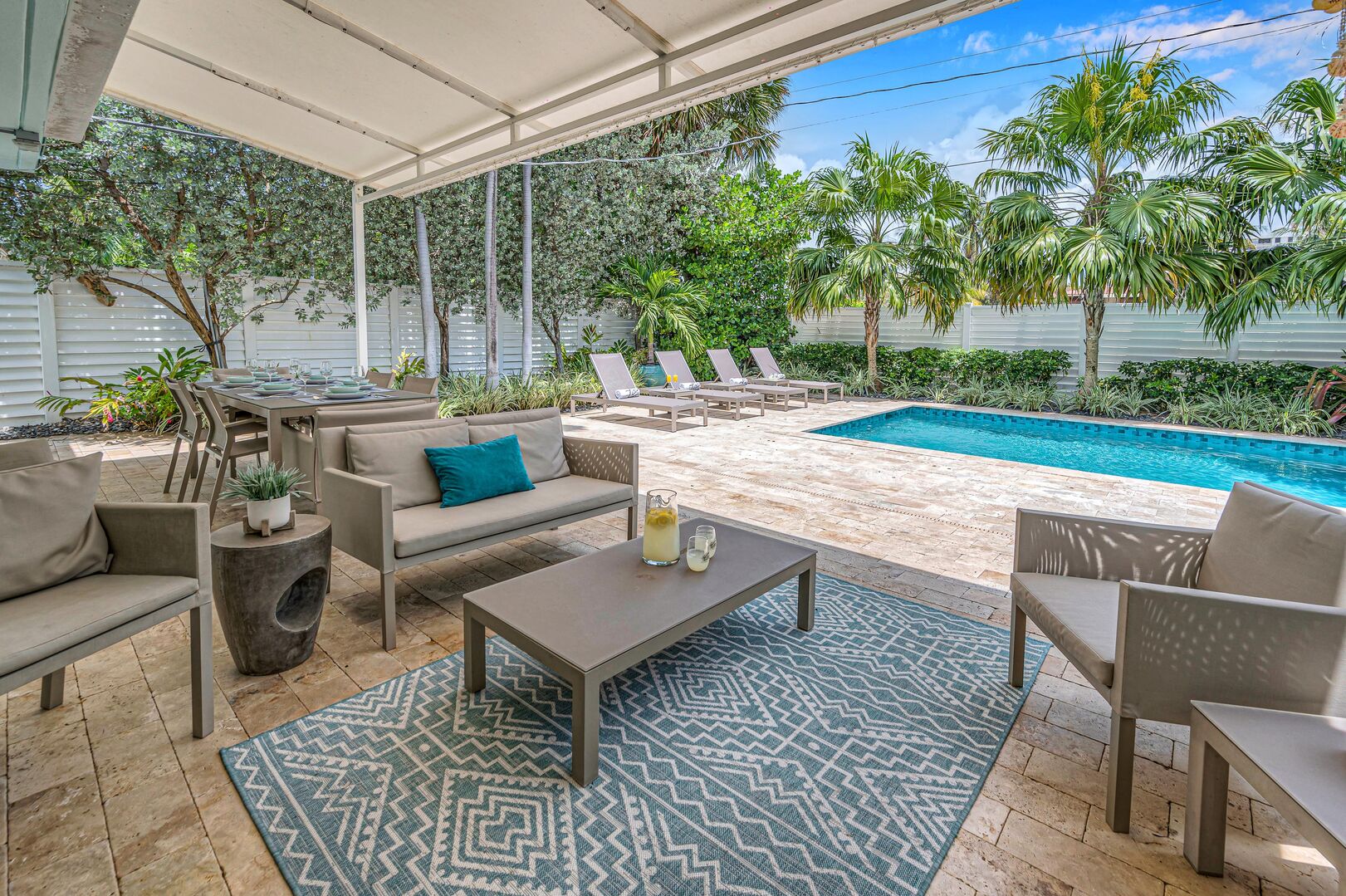 Relax and unwind by our inviting heated pool, where comfortable seating awaits to provide the perfect spot for soaking up the sun and enjoying poolside bliss.