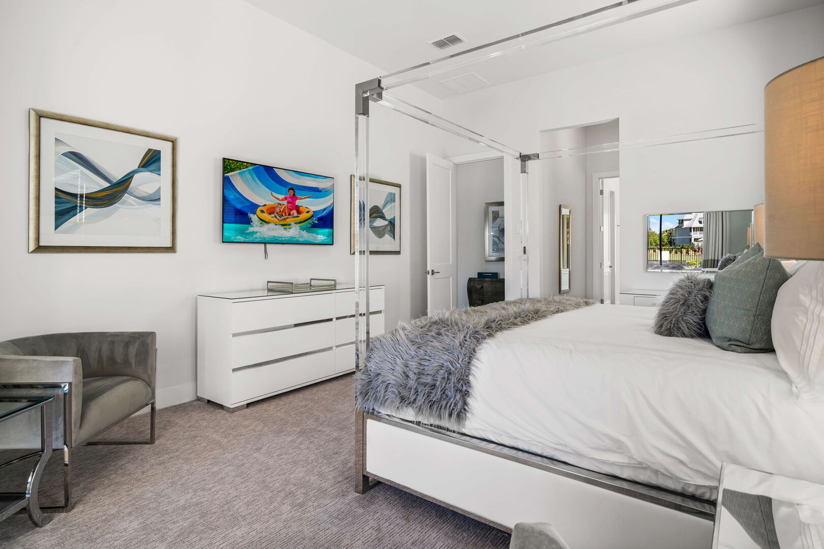 Relax in the inviting bedroom, perfect for quiet nights and lazy mornings