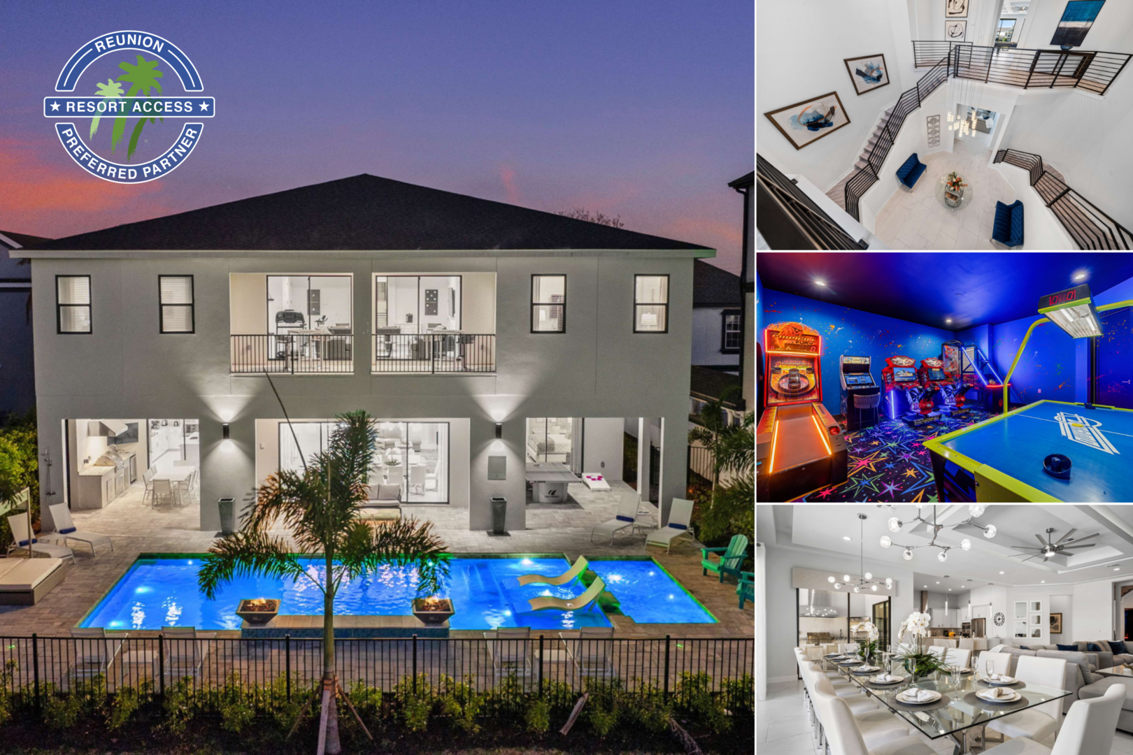 Step into a space of elegance and comfort at this exquisite 9-bedroom, 10-bathroom estate in the prestigious Reunion Resort