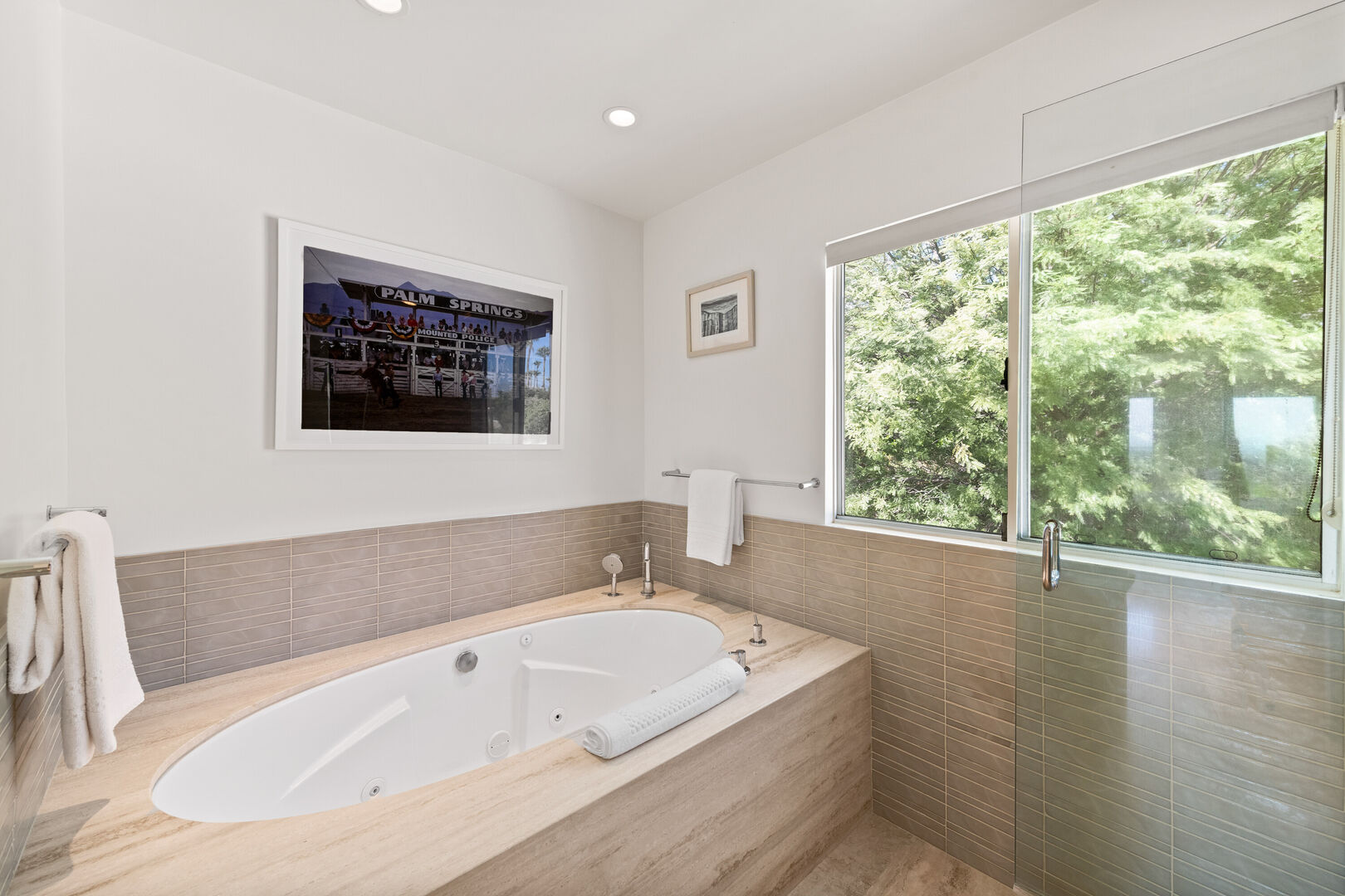 MASTER BATHROOM EN-SUITE WITH SHOWER AND JETTED BATHTUB