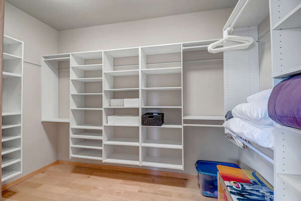 With large walk in closet