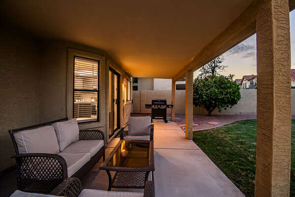 Enjoy the Desert Sunset outside in the Private Backyard!