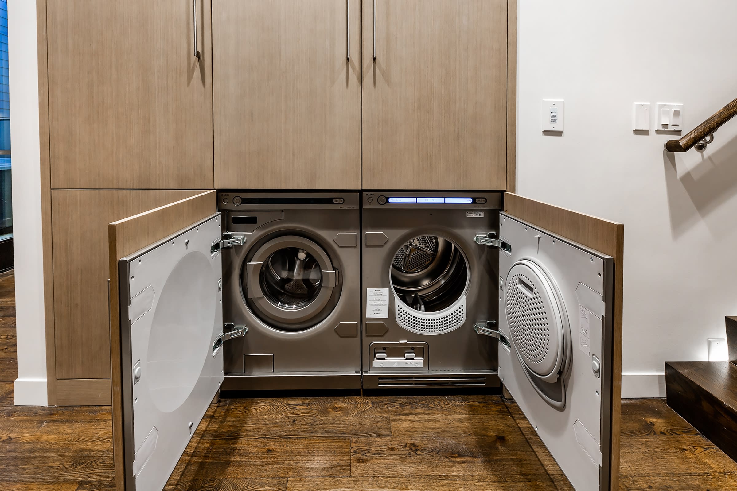 In-unit washer and dryer.